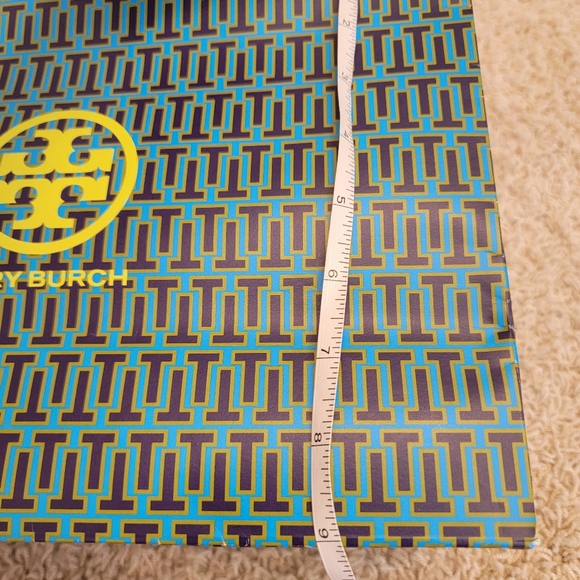 Tory Burch Shopping Bag Teal, Purple, & Neon Yellow Green - Picture 8 of 12